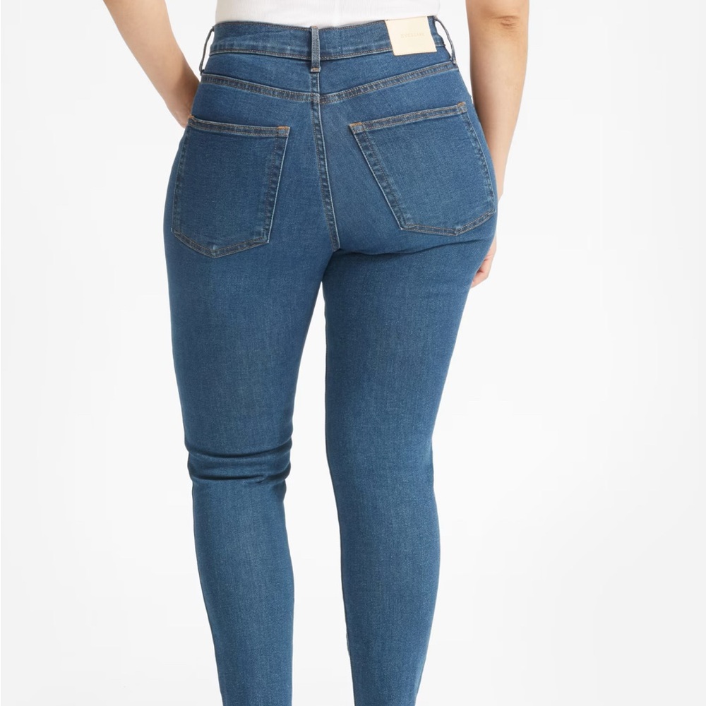 Everlane High Rise Curvy Skinny Jeans, black denim, size 33 crop - Picture 8 of 8
